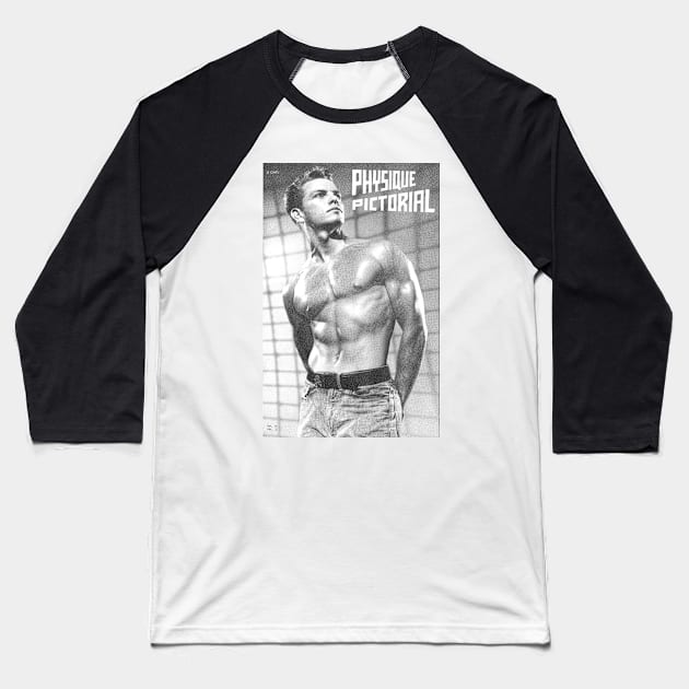 PHYSIQUE PICTORIAL - Vintage Physique Muscle Male Model Magazine Cover Baseball T-Shirt by SNAustralia